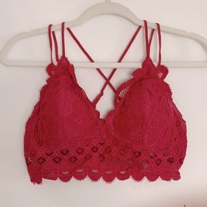 Red Lace Bralette